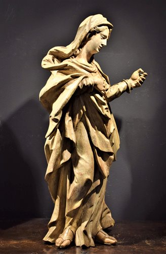 Scultura lignea XVI° Secolo - Madonna